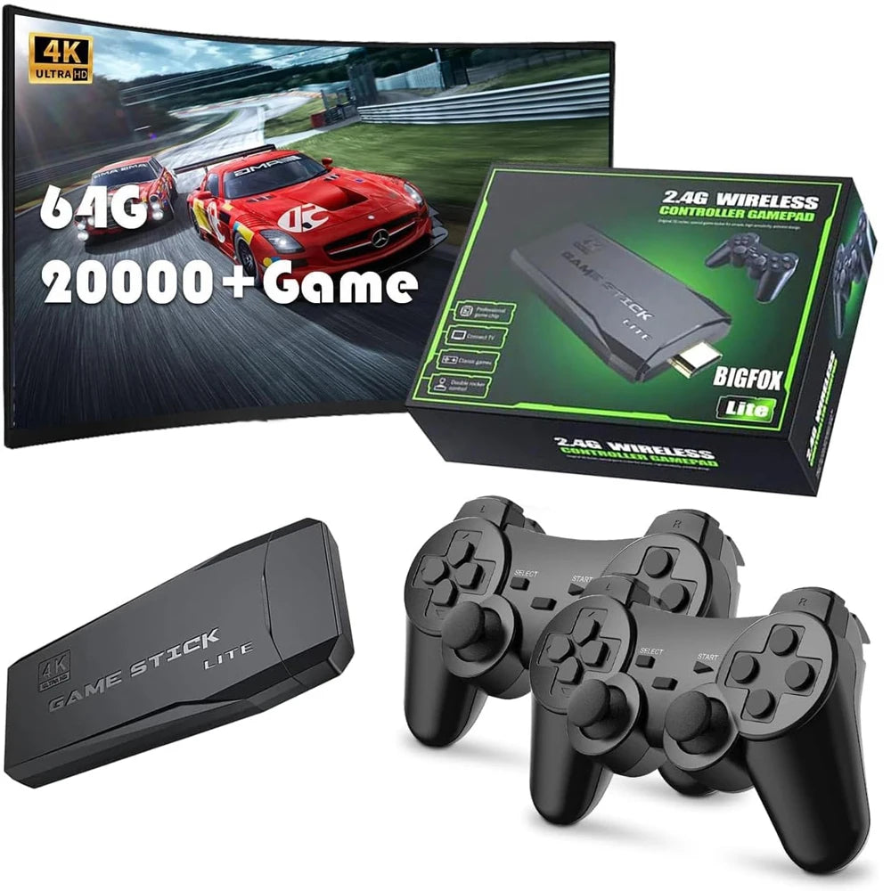  Retro Video Game Console 2.4G Wireless Console Game Stick 4K 20000 Game 64G 